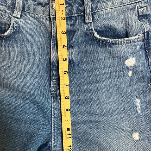 Zara High Rise Ripped Denim Jeans - Picture 8 of 9